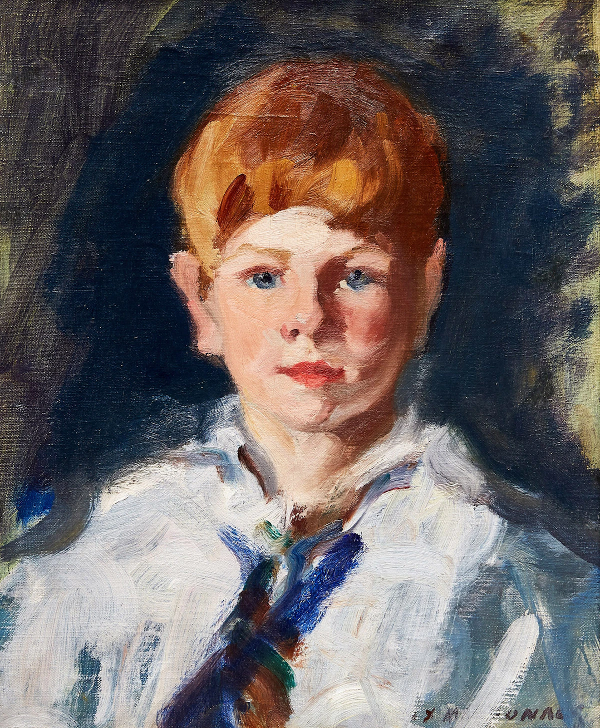 Manly Edward MacDonald, Portrait of Duncan, oil on canvas and two pencil drawings, circa 1930