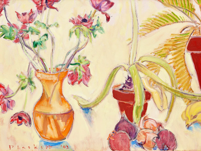 Anenomes, Red Onions (2) by Joseph Francis Plaskett