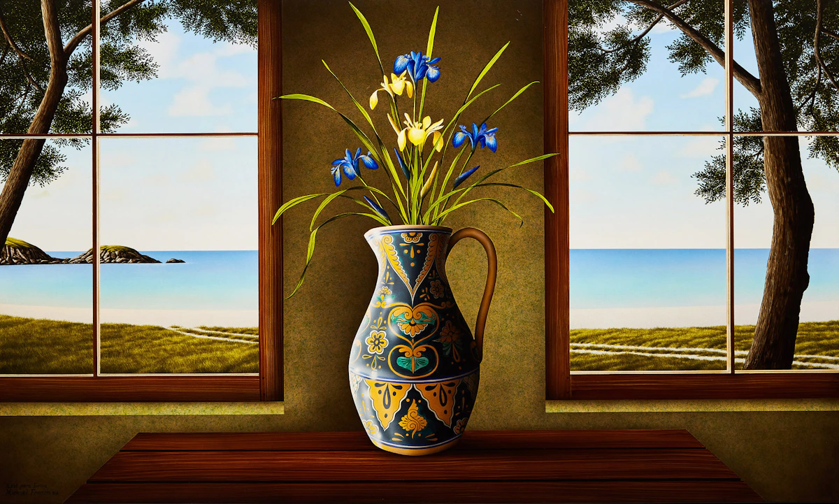 Michael French, Azul para Erika, oil on board, 2004