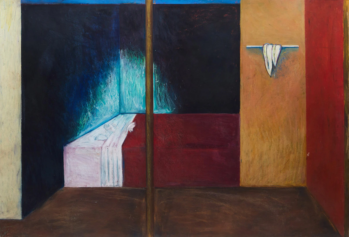 Renée Van Halm, Drawing Upon Awakening She Becomes Aware, mixed media on paper