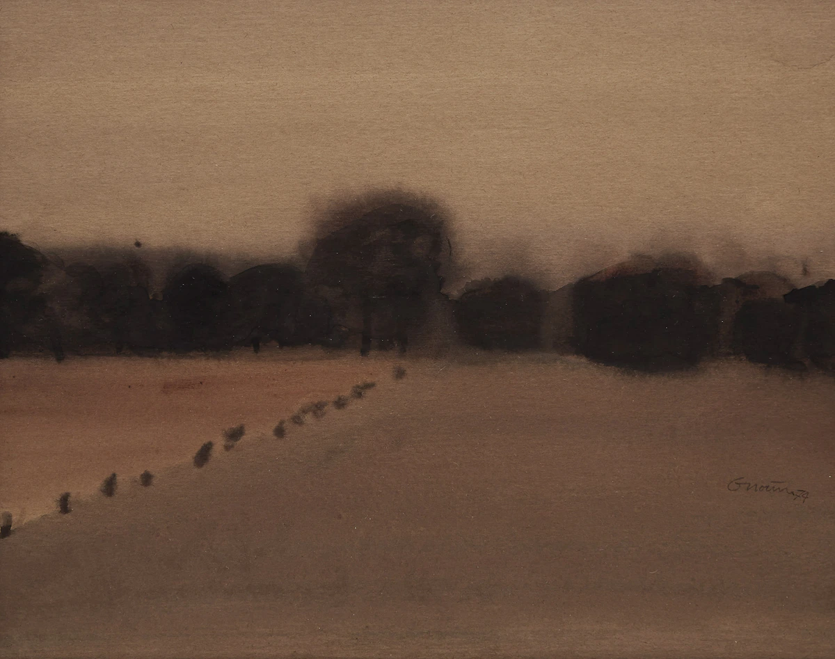 Gerald Trottier, Calumet Island, Pontiac, Quebec Landscape, watercolour