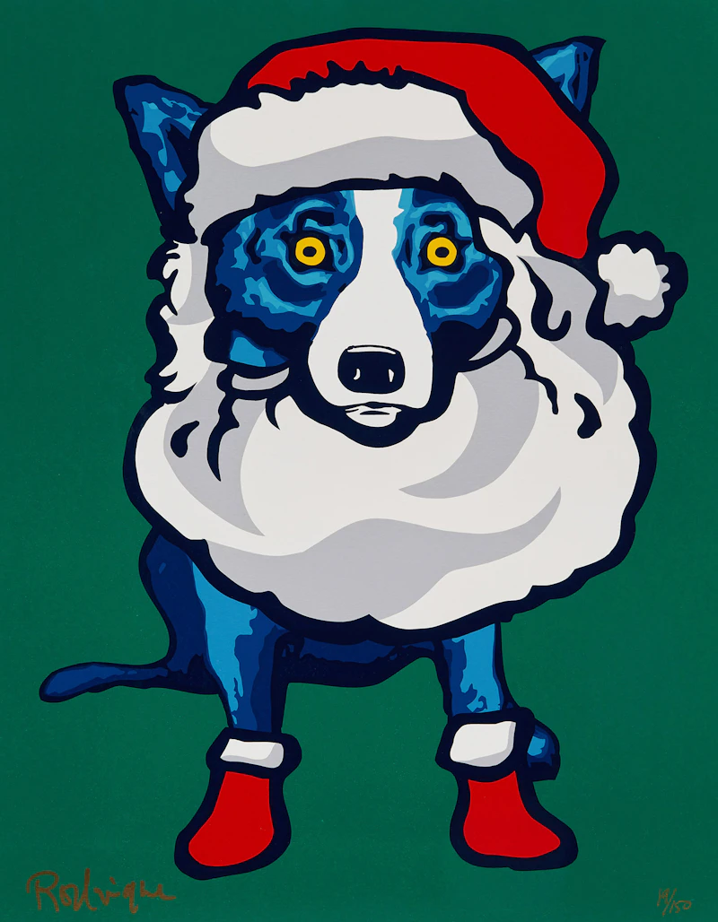 George Rodrigue, Ho Ho Ho, colour screenprint