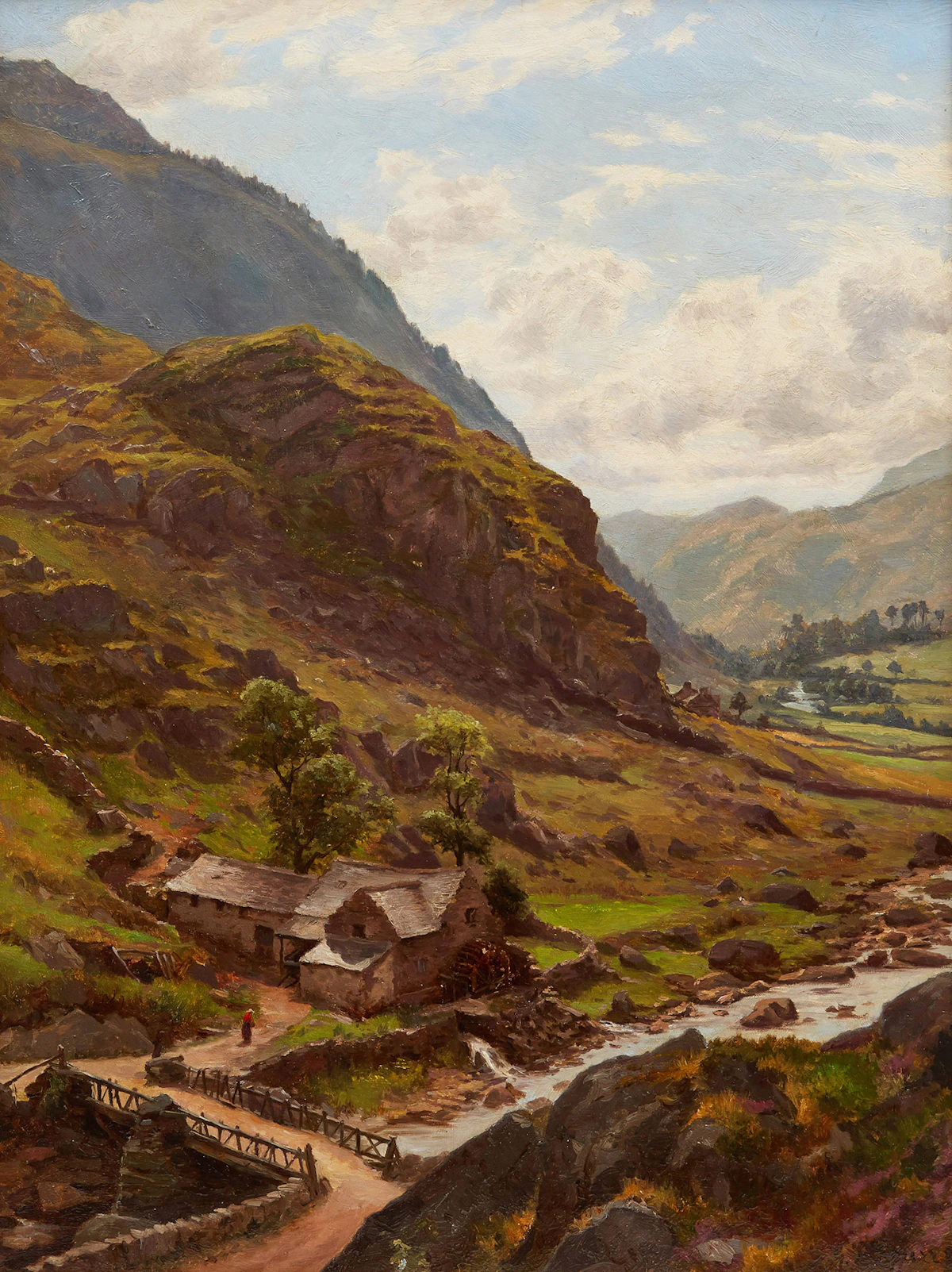Gertrude Eleanor Spurr Cutts, View Near Beddgelert, oil on canvas