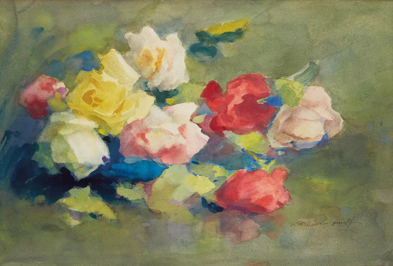 William St Thomas-Smith, Floral Still Life, watercolour