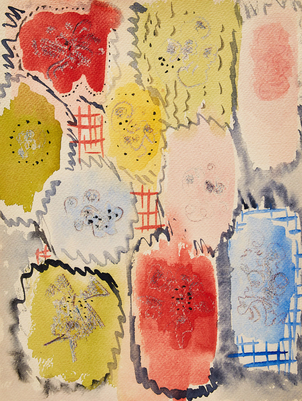 Alexandra Luke, Untitled, watercolour, 1950