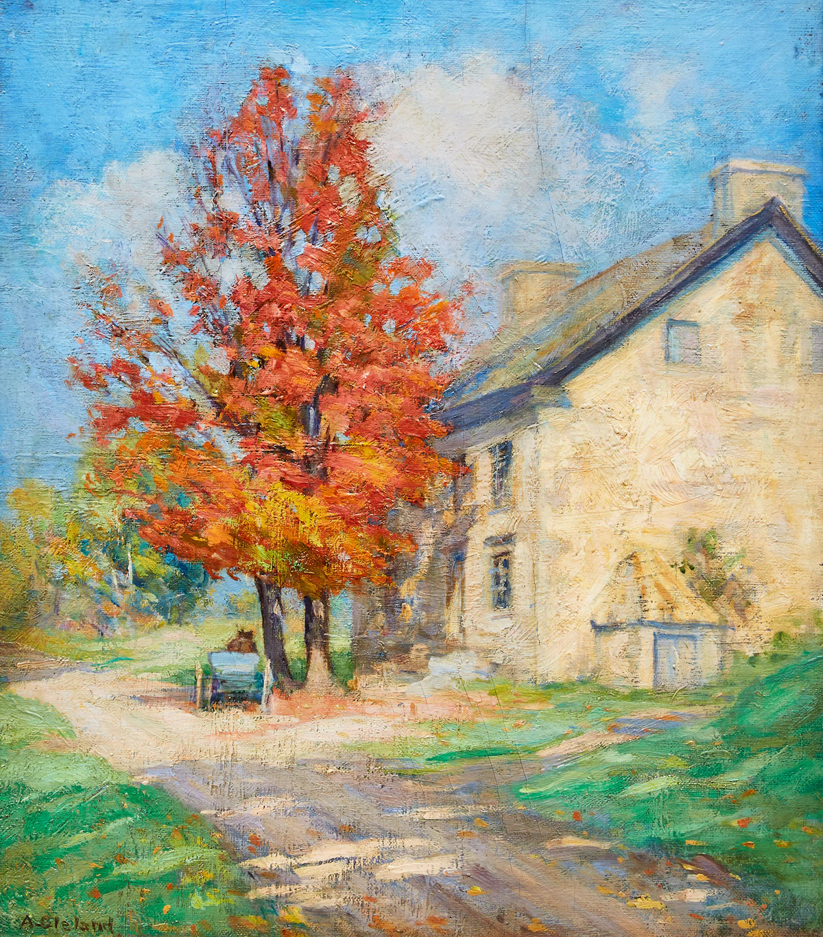 Mary Alberta Cleland, Horse at Rest, Autumn, oil on canvas