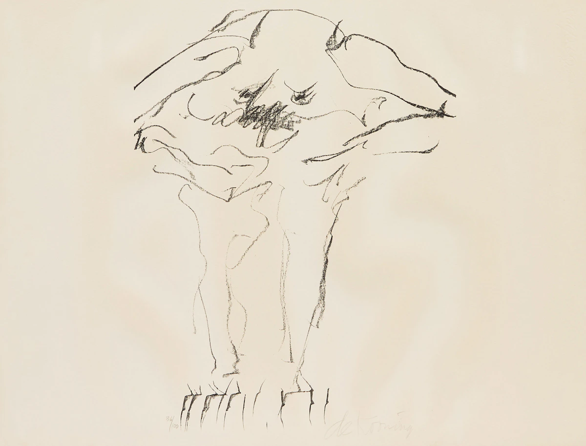 Willem de Kooning, Clam Diggers, lithograph