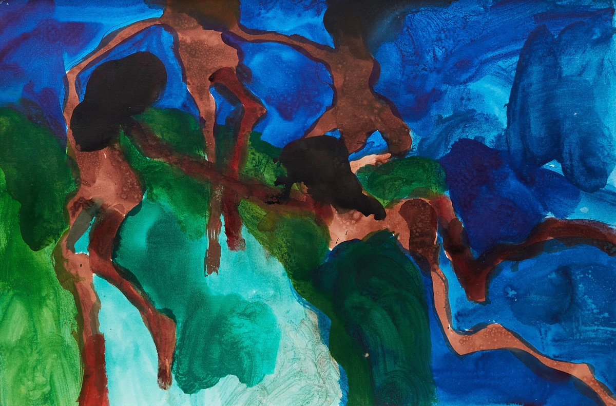 Robert Markle, Untitled (After Matisse), acrylic on paper, 1987