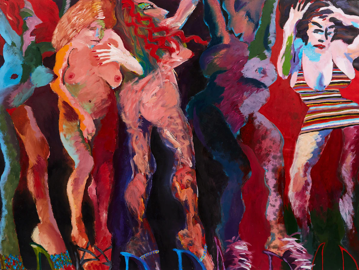 Robert Markle, Untitled, acrylic on paper on canvas, 1987