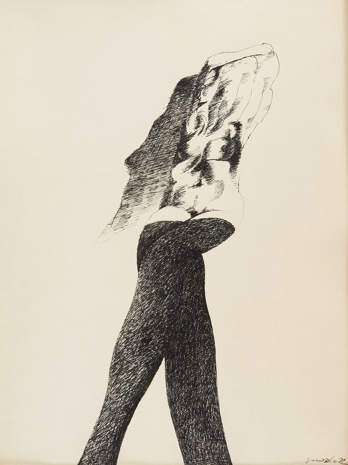 Robert Markle, Untitled (B.G), ink on paper, 1972