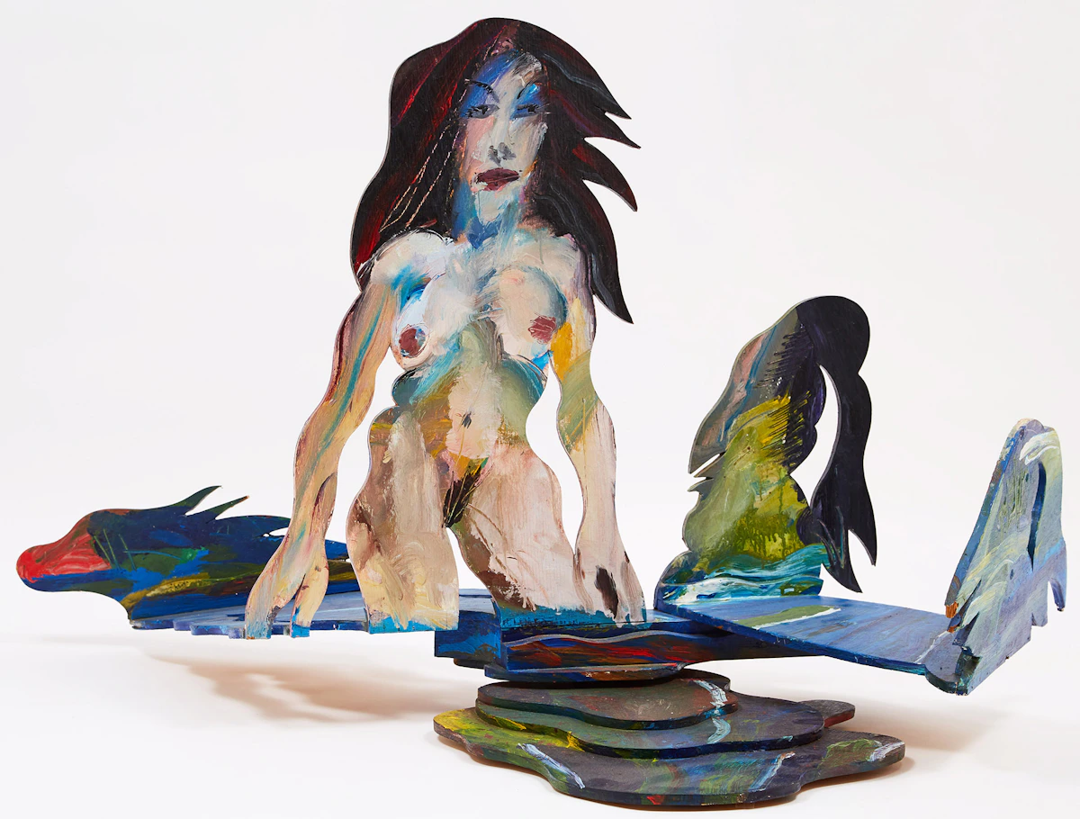 Robert Markle, River, acrylic on wood whirligig, 1988