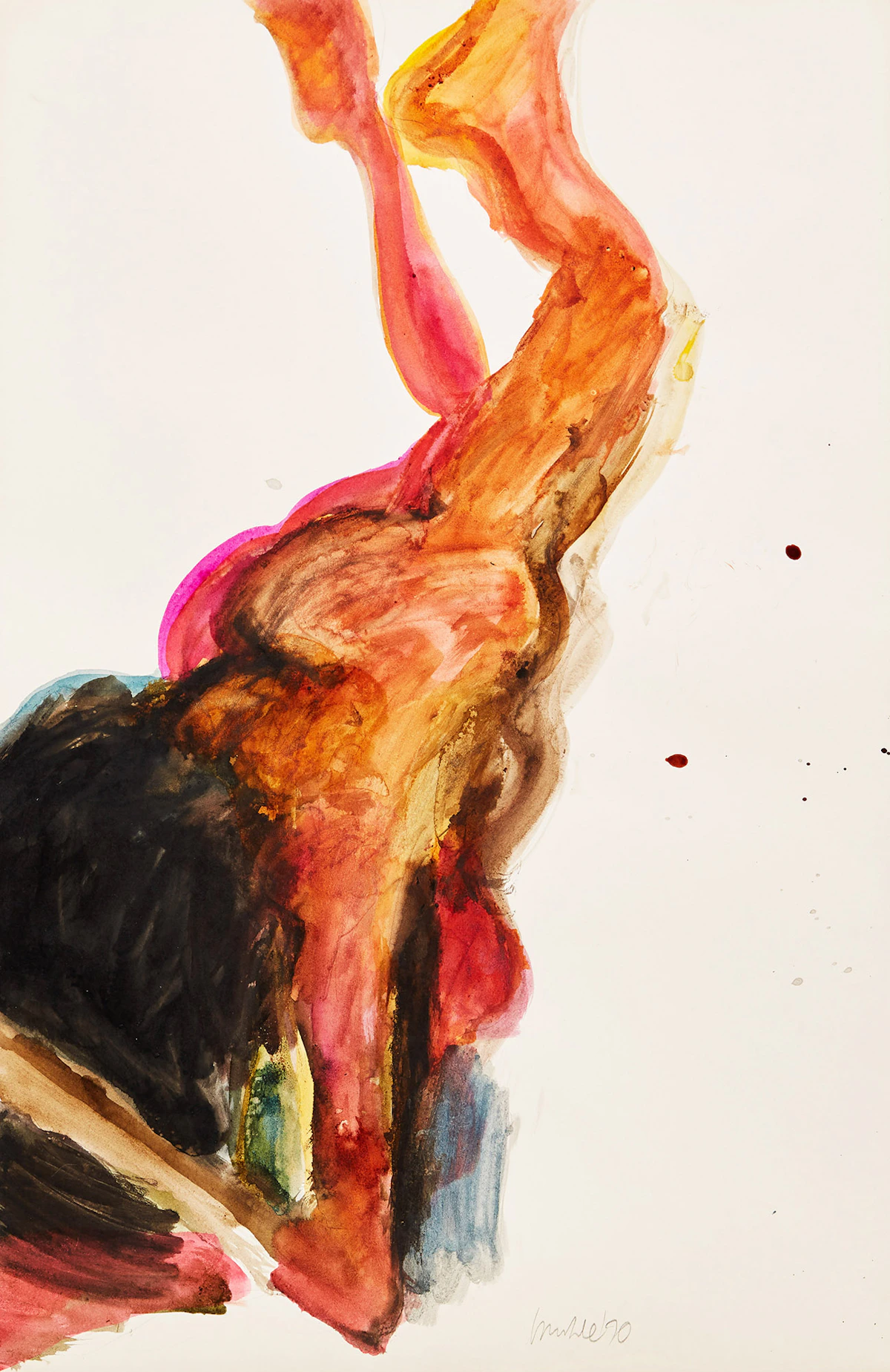 Robert Markle, Acrobat VI, acrylic on paper, 1970