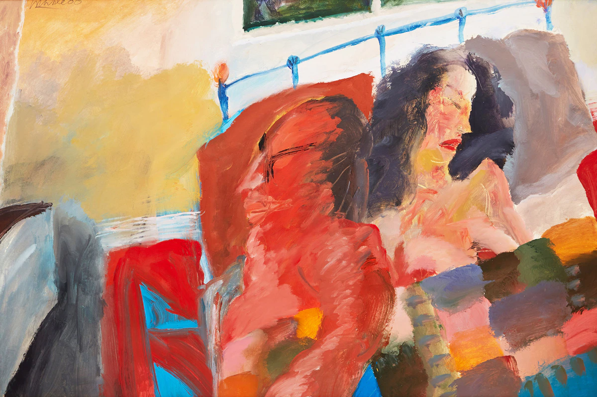 Robert Markle, Domesticity I, acrylic on paper on masonite, 1988