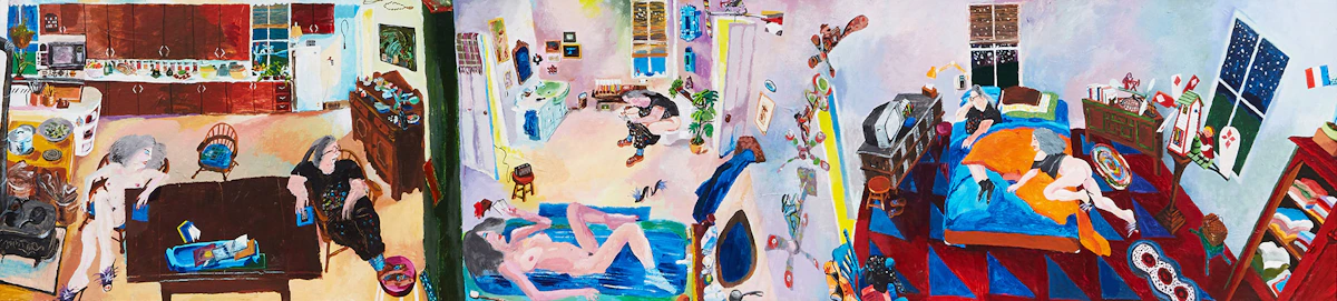 Robert Markle, Rooms: The West Wall, oil on masonite, 1990