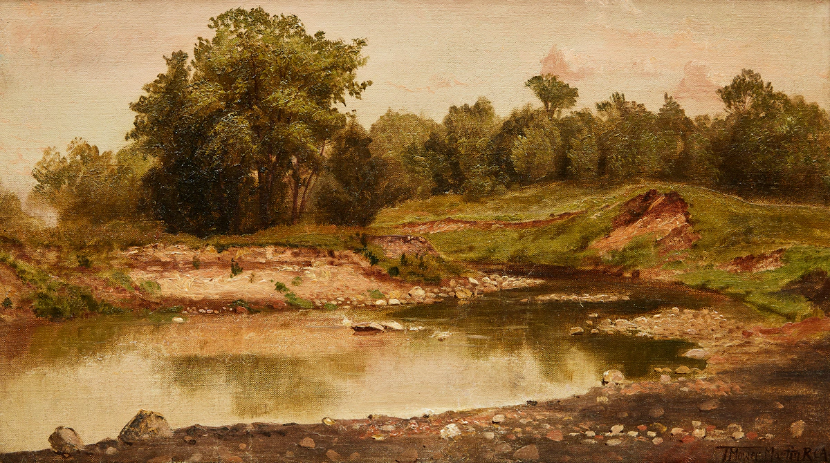 Thomas Mower Martin, Landscape with Pond, oil on canvas