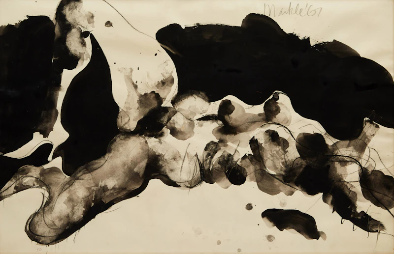 Robert Markle, Untitled #CT-33, charcoal & tempera
