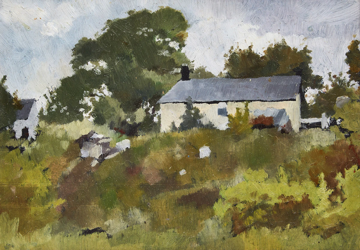 Charles William Jefferys, Ontario Farm , oil on board