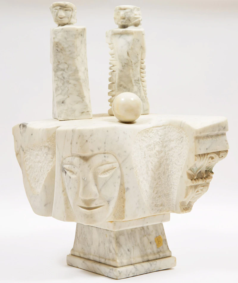 Roger Cavalli, Untitled Figural Group, marble