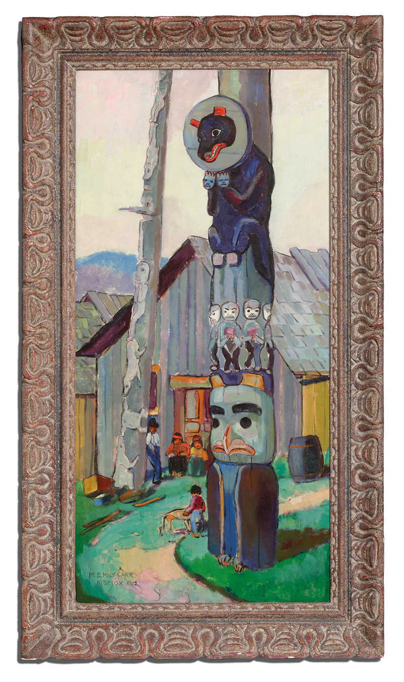 Emily Carr, The Totem of the Bear and the Moon, oil on canvas, 1912 - view 2