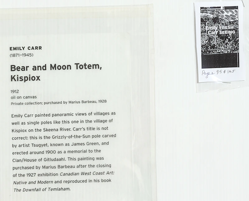Emily Carr, The Totem of the Bear and the Moon, oil on canvas, 1912 - view 6
