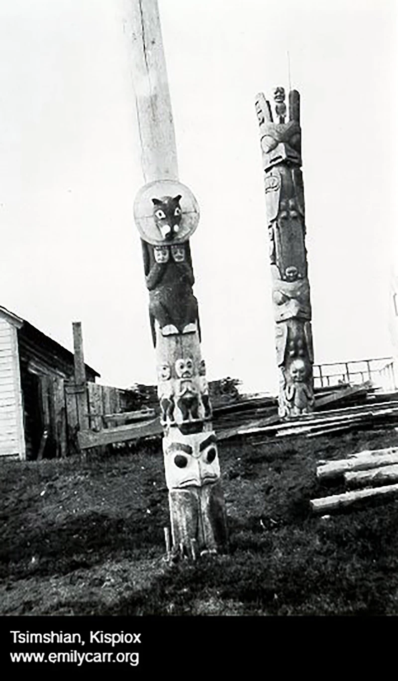 Emily Carr, The Totem of the Bear and the Moon, oil on canvas, 1912 - view 9