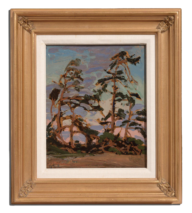 Tom Thomson, Evening, Pine Island, oil on panel, 1914 - view 2