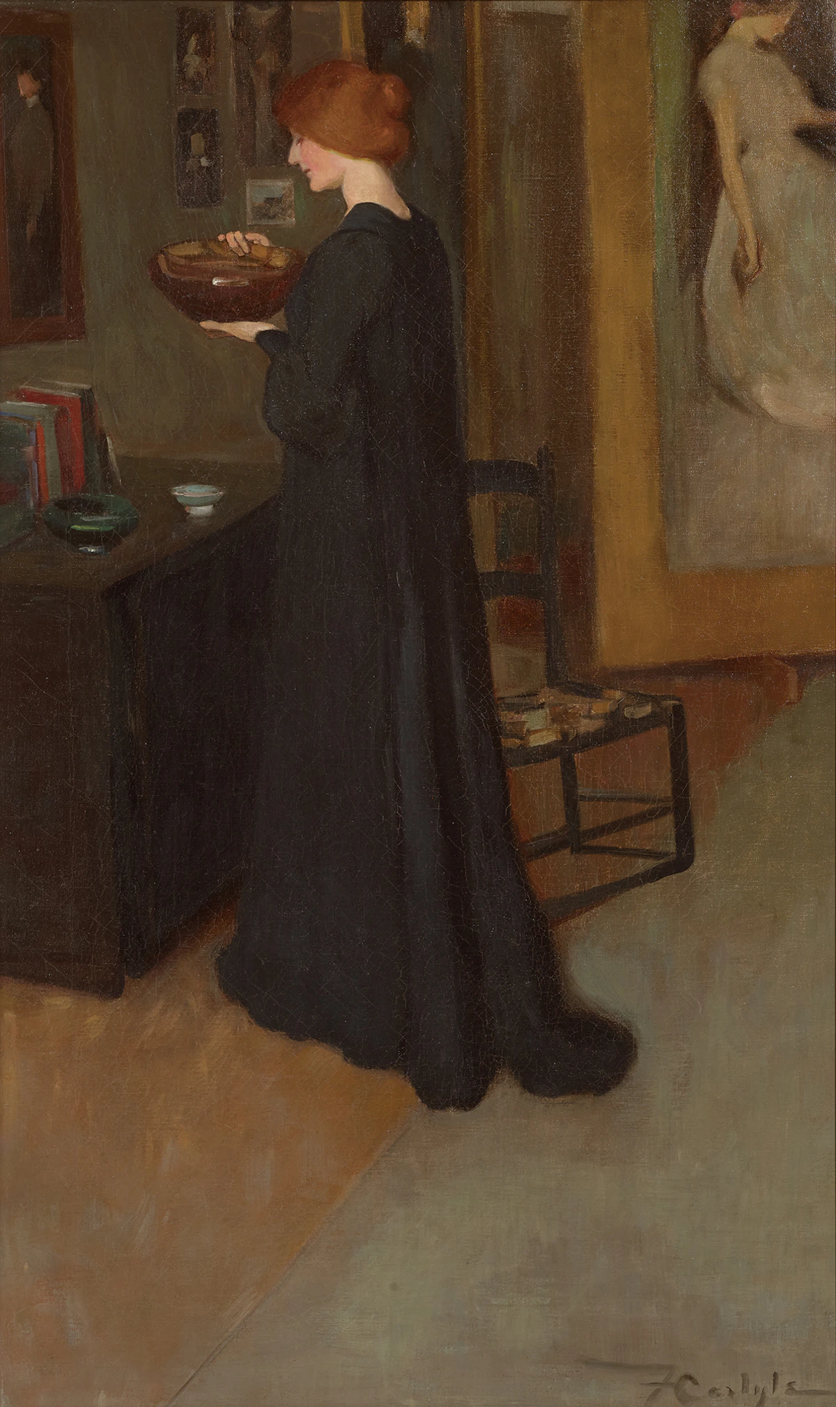 Florence Emily Carlyle, The Studio, oil on canvas, 1901
