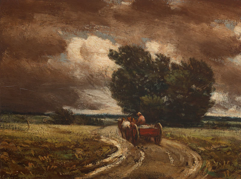 Homer Ransford Watson, Country Road, Stormy Day, oil on board