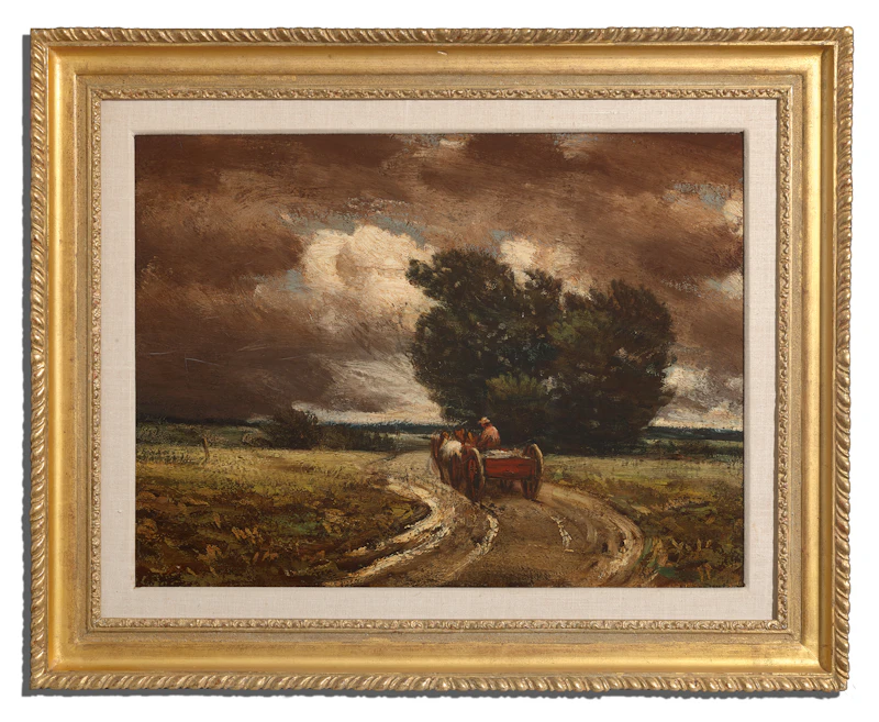 Homer Ransford Watson, Country Road, Stormy Day, oil on board, 1895 - view 2