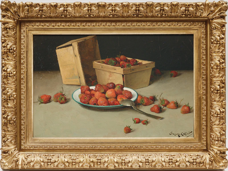 Marc-Aurèle de Foy Suzor-Coté, Strawberries, oil on canvas, circa 1895 - view 2