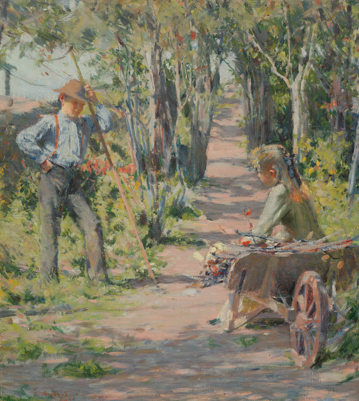 George Agnew Reid, Idling, oil on canvas, 1892