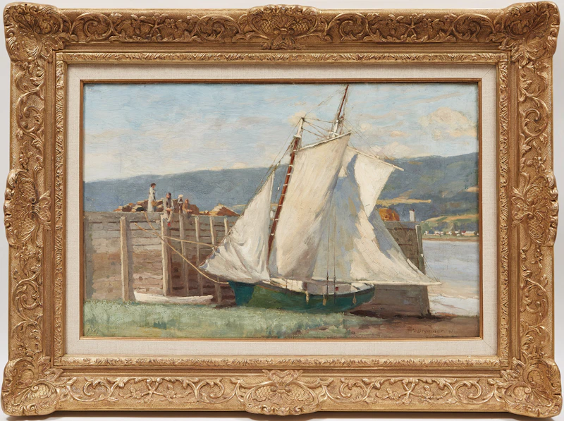 William Brymner, Wharf at Ste. Famille, Île d’Orléans, oil on canvas, 1890 - view 2