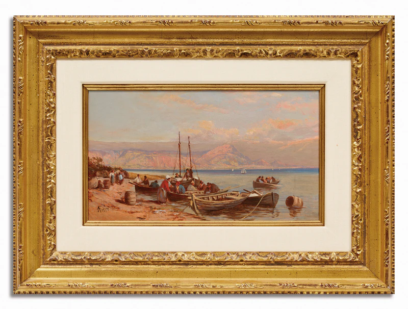 John Arthur Fraser, Study for “A Seaside Idyll”, oil on canvas, 1877 - view 2