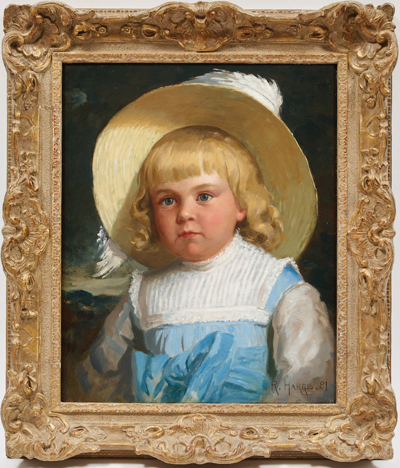 Robert Harris, Young Miss Fowler, oil on canvas, 1881 - view 2