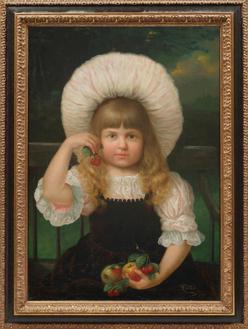 William Malcolm Cutts, Portrait of Winnifred (circa 1888), oil on canvas, circa 1888 - view 2