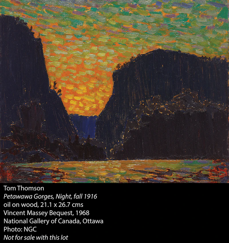 Tom Thomson, Petawawa Gorges, oil on panel, 1916 - view 6