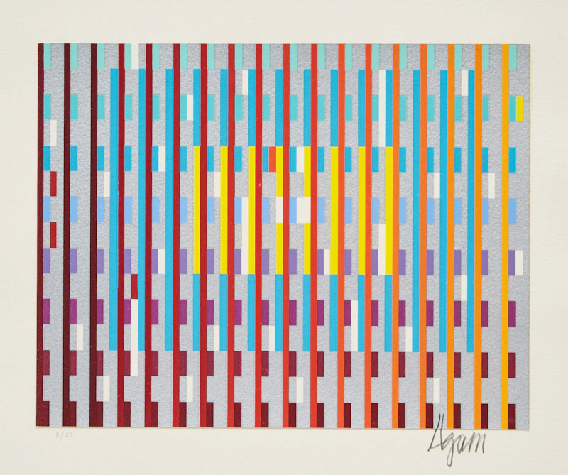 Yaacov Agam, Geometric Abstraction, colour serigraph