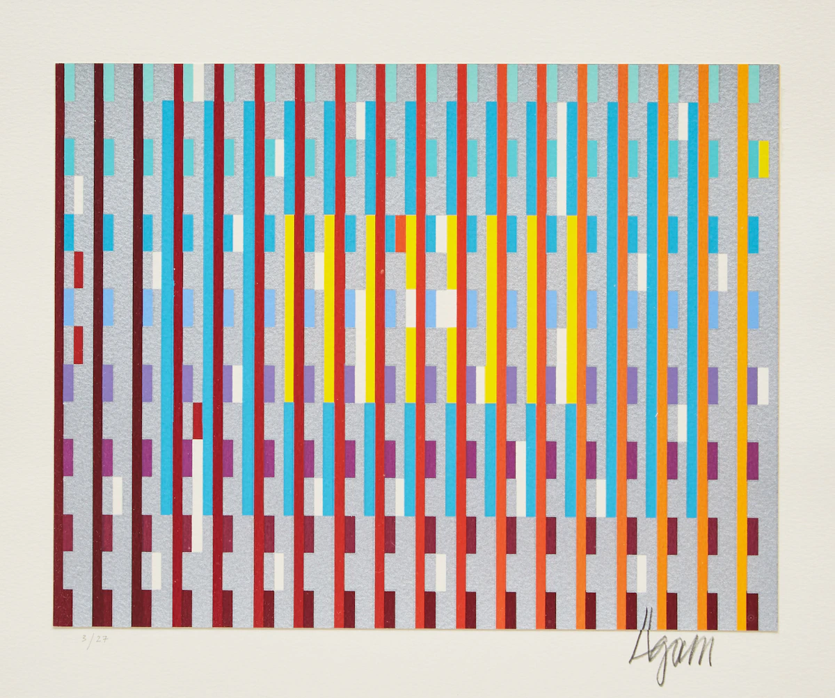 Yaacov Agam, Geometric Abstraction, colour serigraph