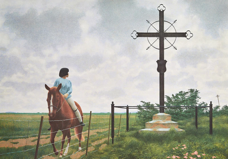 French Cross; Three Sheep; Target Shooting by David Alexander Colville