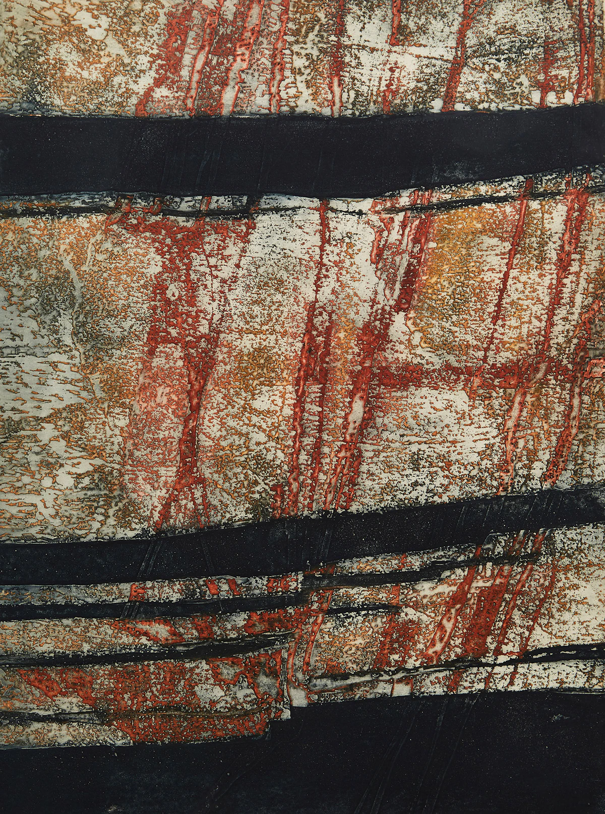 Edward John Bartram, Glacial Intrusions, Precambrian Shield Series , etching and aquatint