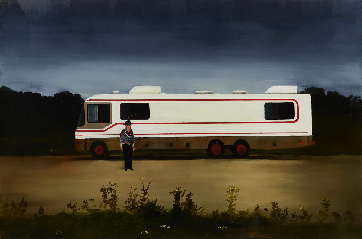 Michael Harrington, Red Stripe, oil on canvas, March 2007