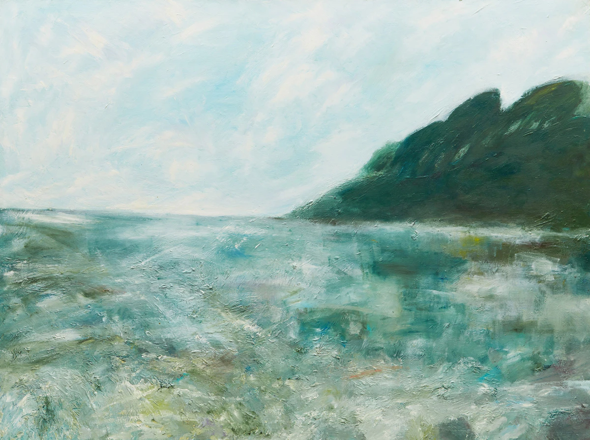 Gerald Gladstone, Lakescape, oil on canvas, 2002