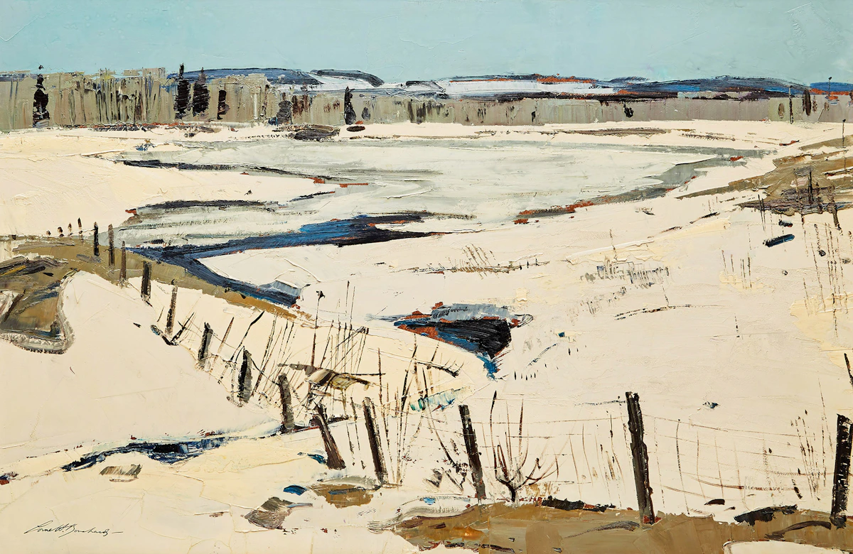 George Lorne Holland Bouchard, Spring Day Charlevoix County, oil on board