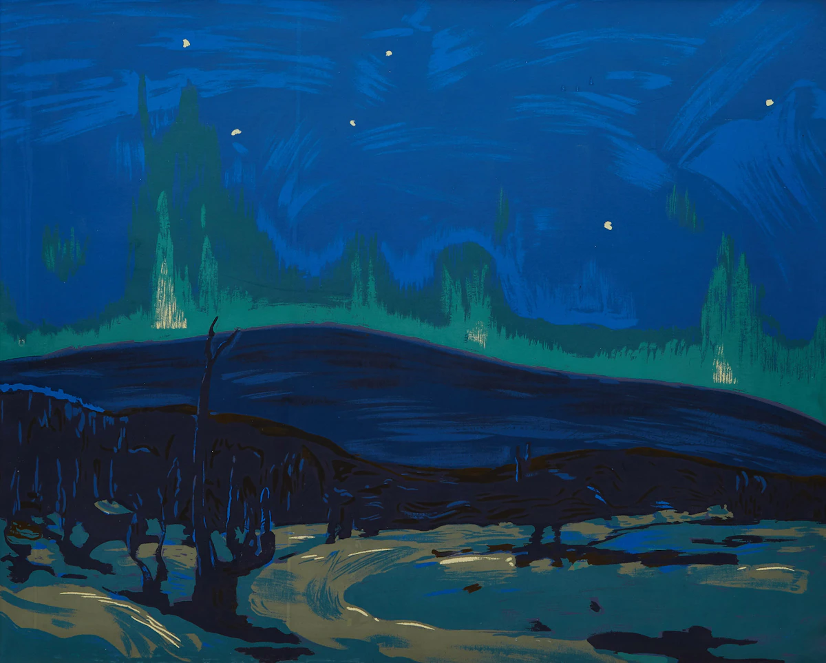 Tom Thomson, Northern Lights, sampson-matthews silkscreen