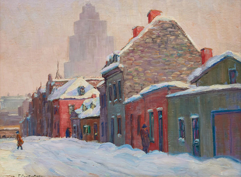 Rue en hiver by Fleurimond Constantineau