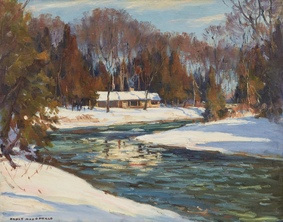 Manly Edward MacDonald, Cottage on the River, oil on canvas