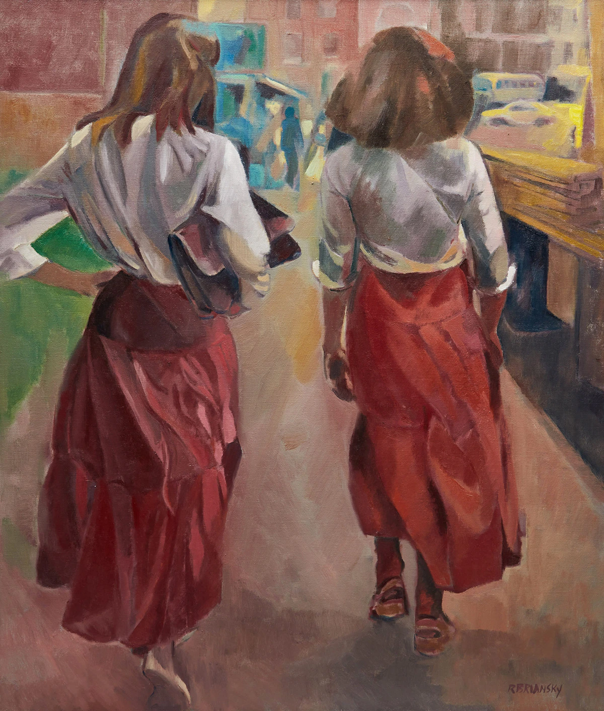 Rita Briansky, Promenade, oil on canvas