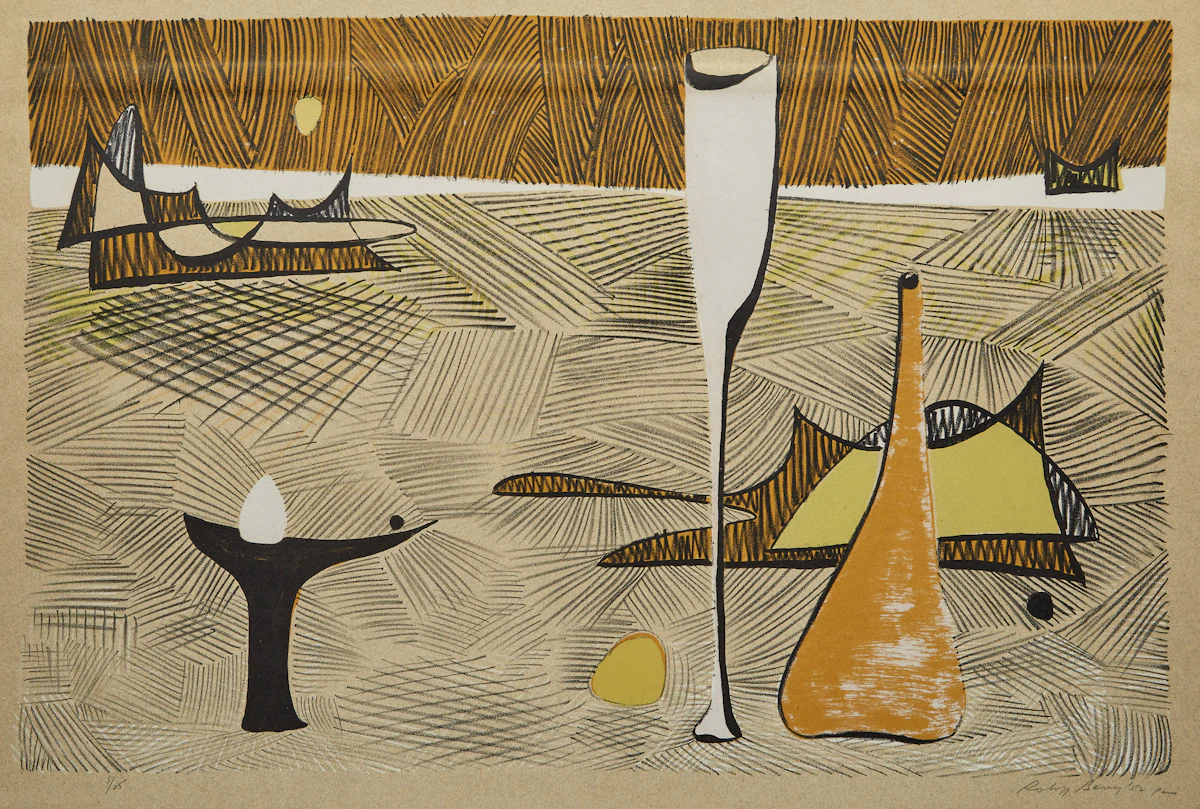 Roloff Beny, Still Life, colour lithograph, 1952