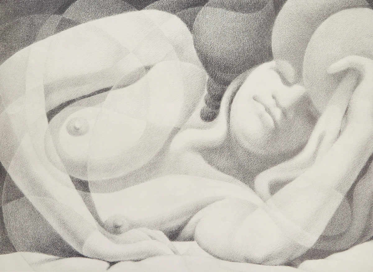 Ernest Lindner, Nude Reclining, lithograph