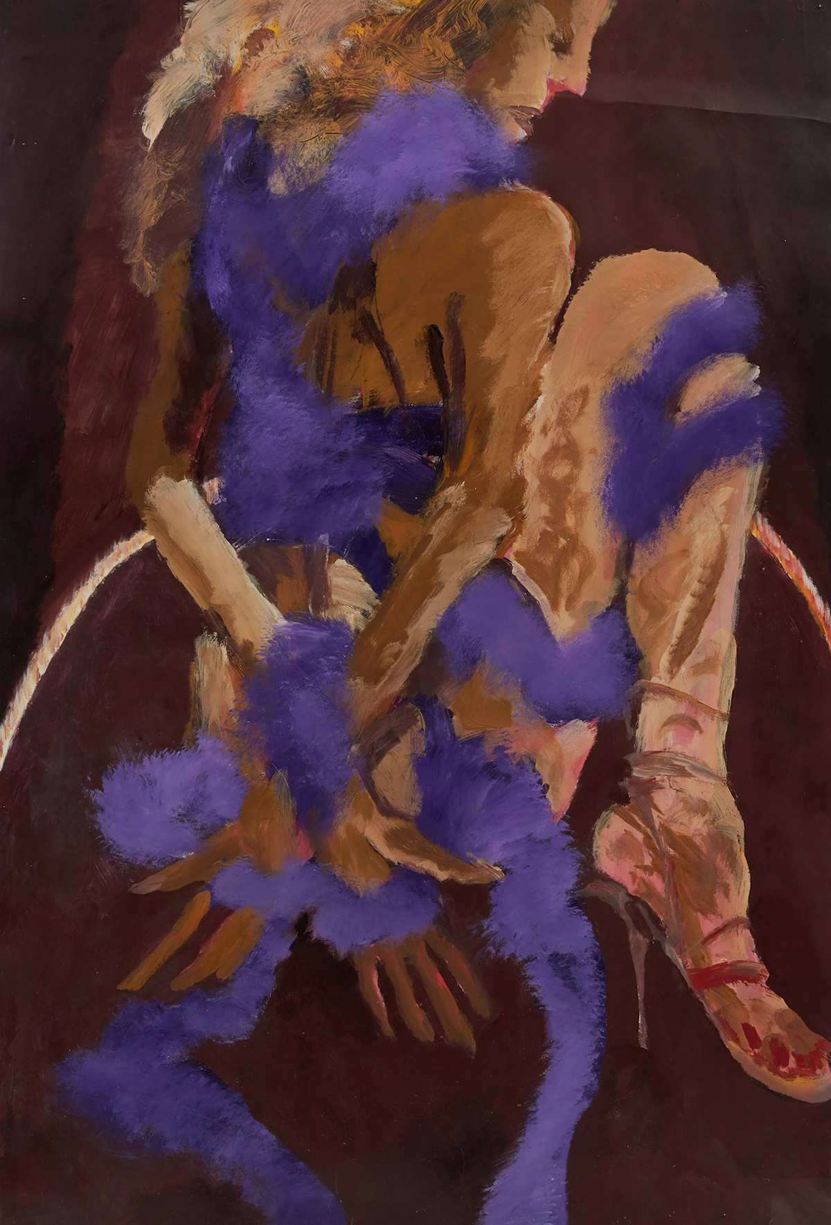 Robert Markle, Purposeful Prop, acrylic on paper, 1988